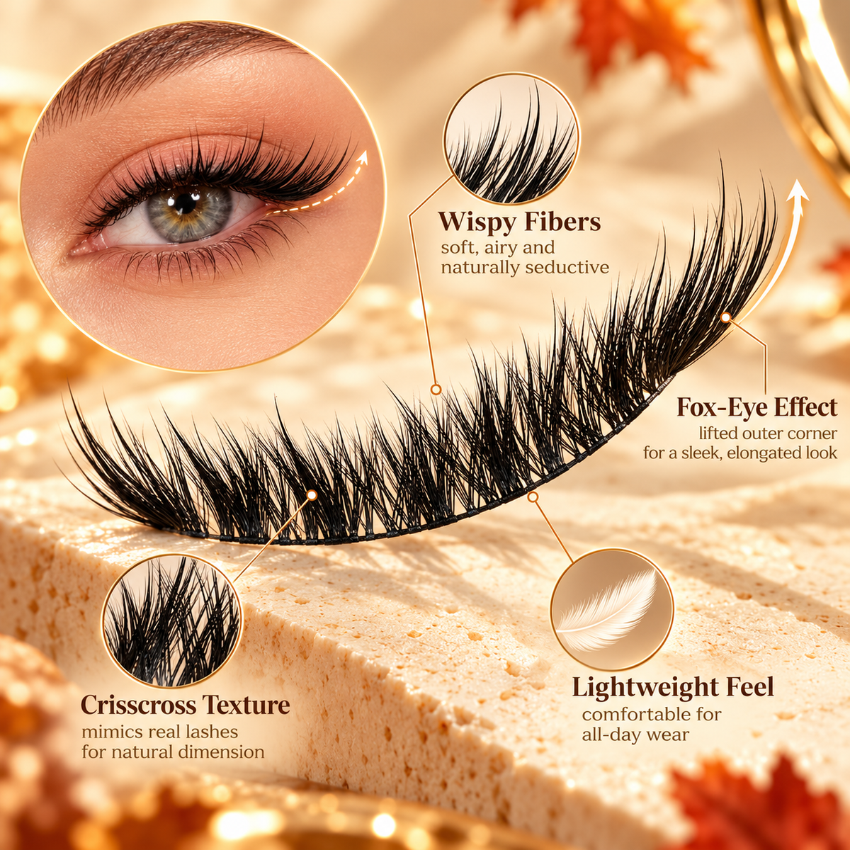๐ Fall Sale โ Fox Tail Lash Cluster Kit | Wispy & Fluffy DIY Lashes, Natural Fox-Eye Effect, Salon-Quality Lashes at Home