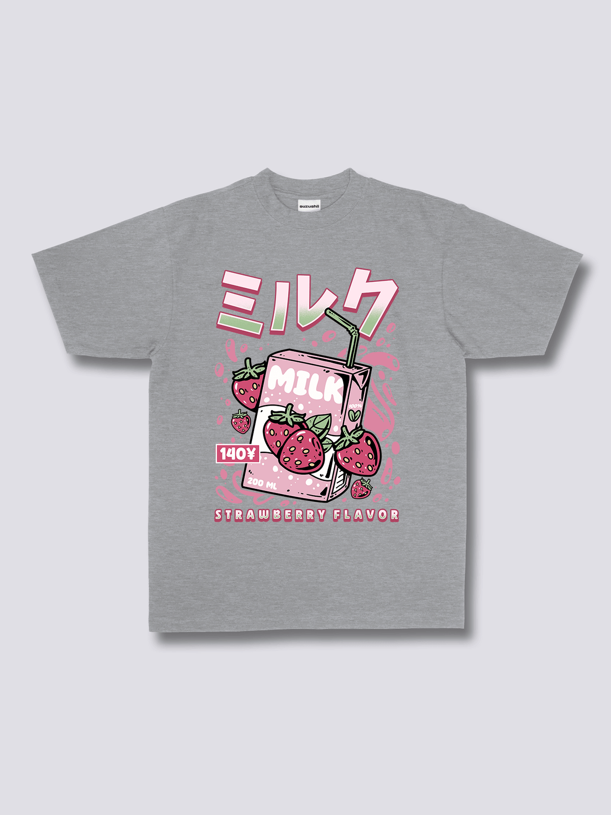 Front Print - Strawberry Milk T-Shirt
