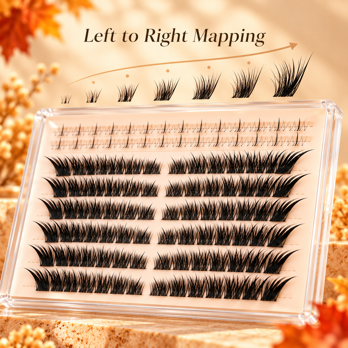 🍂 Fall Sale – Fox Tail Lash Cluster Kit | Wispy & Fluffy DIY Lashes, Natural Fox-Eye Effect, Salon-Quality Lashes at Home