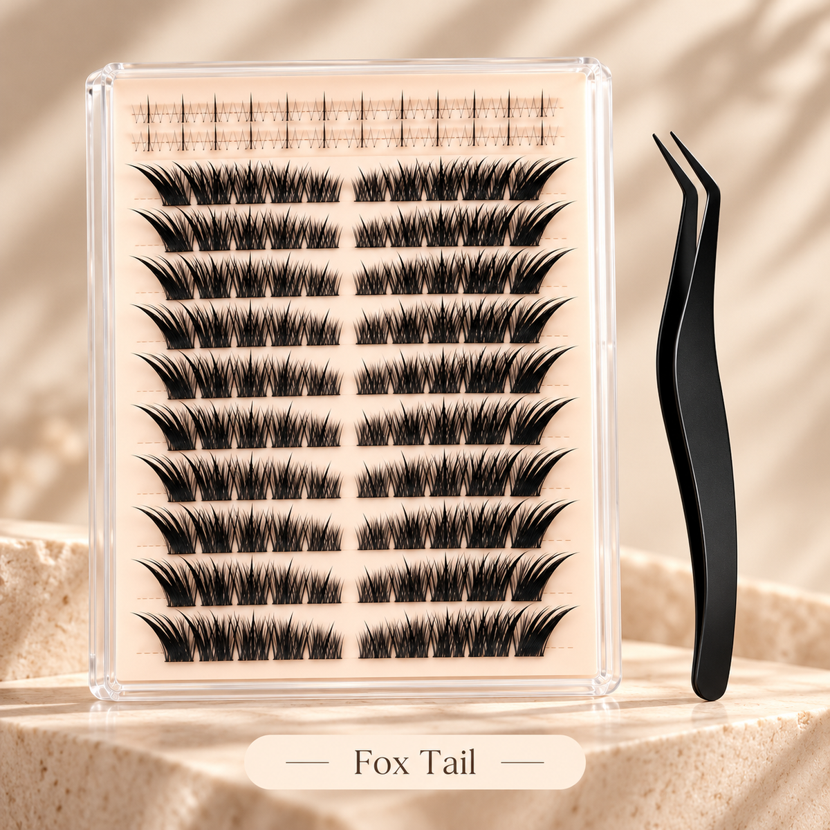 🍂 Fall Sale – Fox Tail Lash Cluster Kit | Wispy & Fluffy DIY Lashes, Natural Fox-Eye Effect, Salon-Quality Lashes at Home