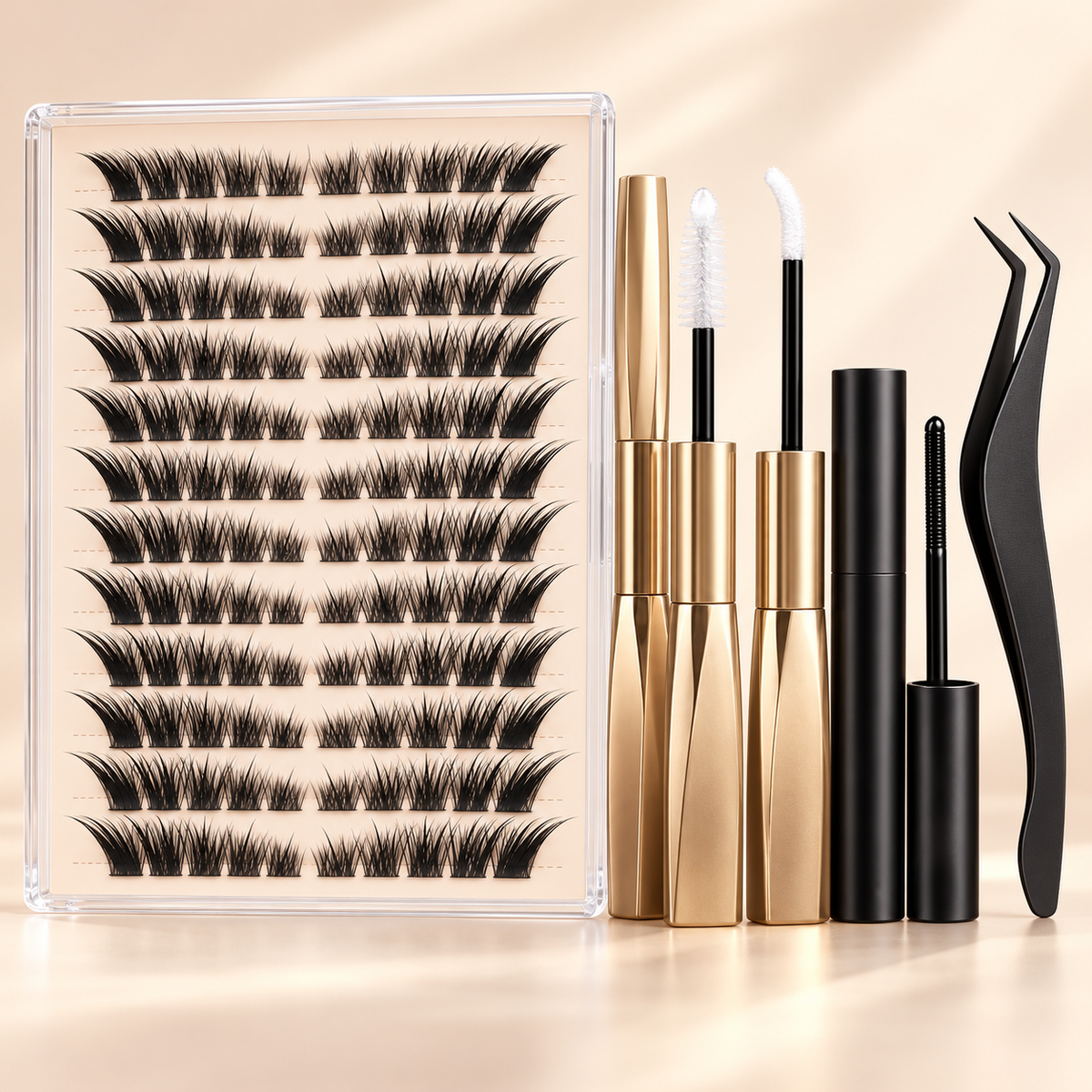 🍂 Fall Sale – Fox Tail Lash Cluster Kit | Wispy & Fluffy DIY Lashes, Natural Fox-Eye Effect, Salon-Quality Lashes at Home