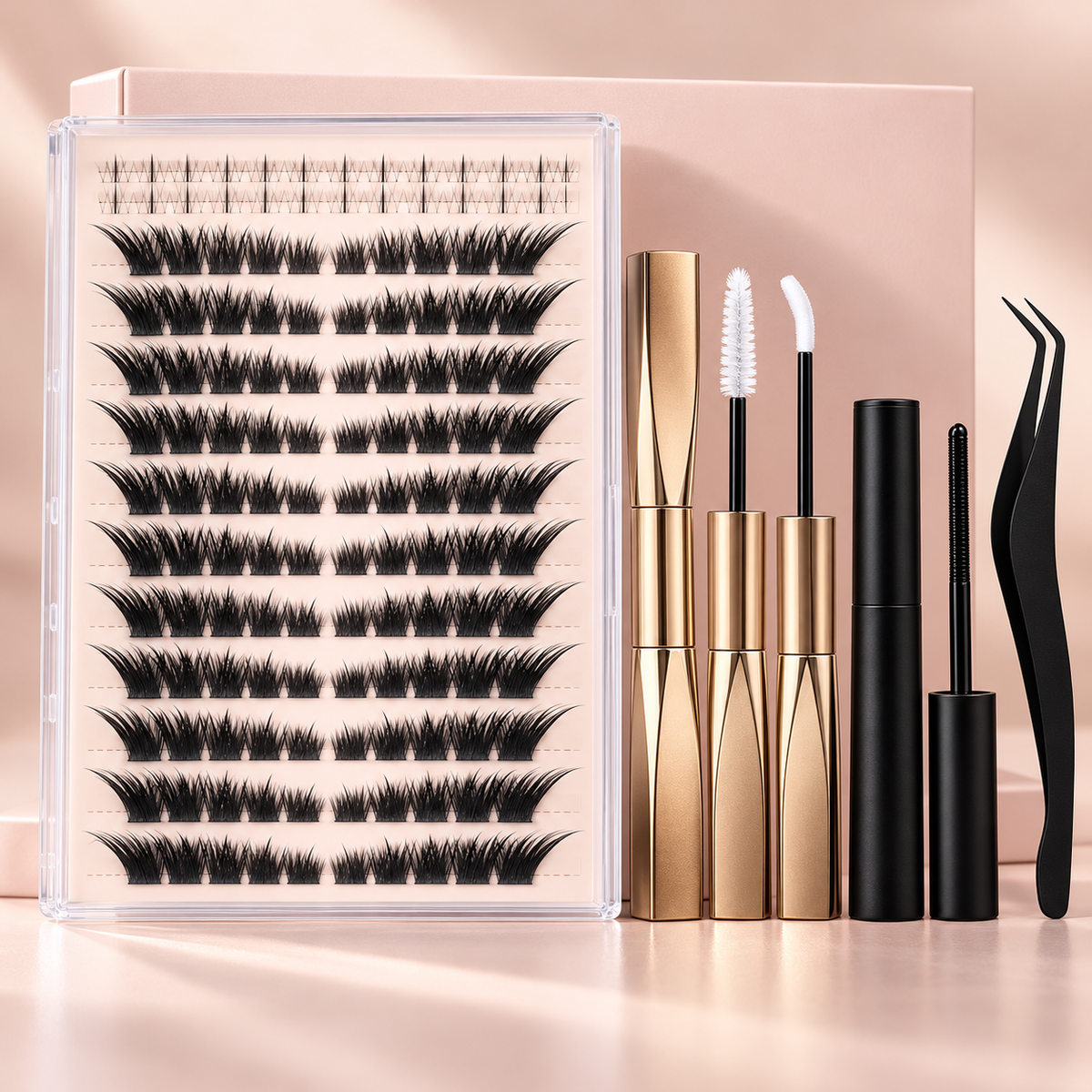 🍂 Fall Sale – Fox Tail Lash Cluster Kit | Wispy & Fluffy DIY Lashes, Natural Fox-Eye Effect, Salon-Quality Lashes at Home