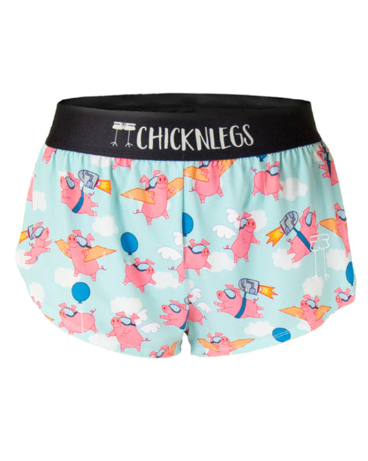 Women's Flying Pigs 1.5" Split Shorts