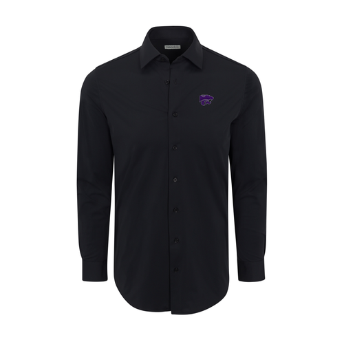 Kansas State Apex Performance Dress Shirt Black