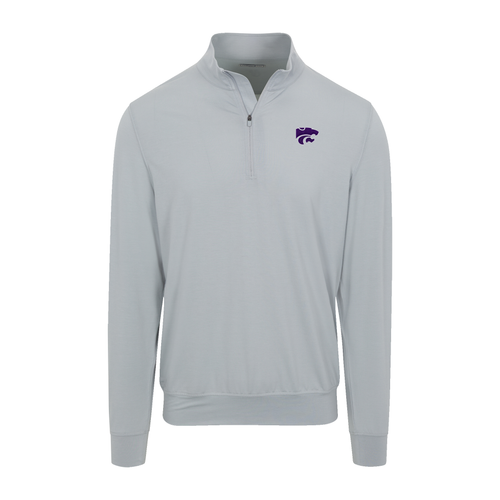 Kansas State Velocity Performance Quarter Zip Light Grey