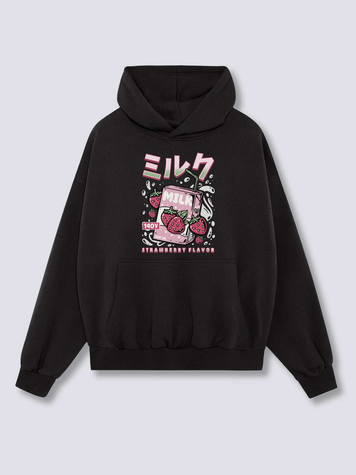 Front Print - Strawberry Milk Hoodie
