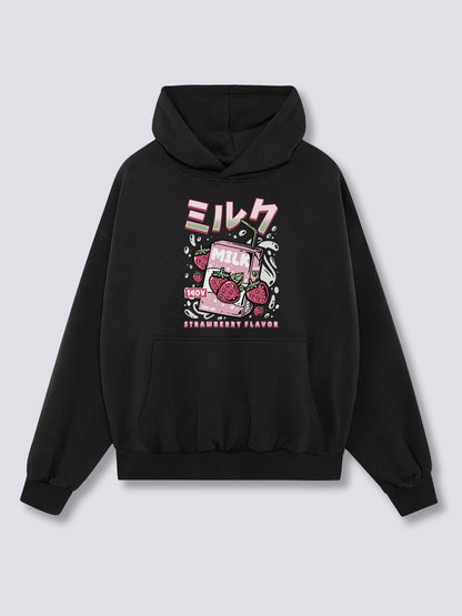 Front Print - Strawberry Milk Hoodie