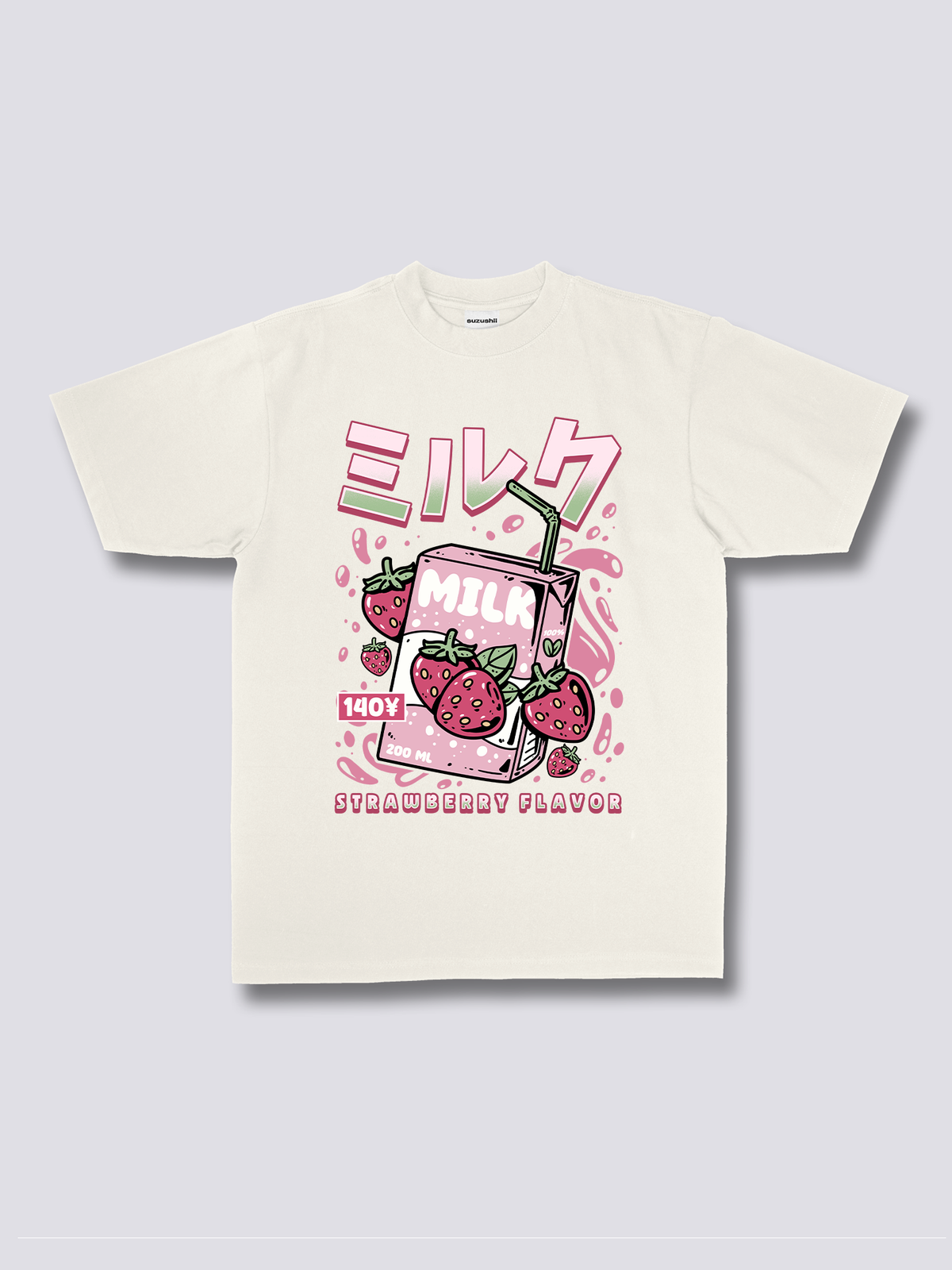 Front Print - Strawberry Milk T-Shirt