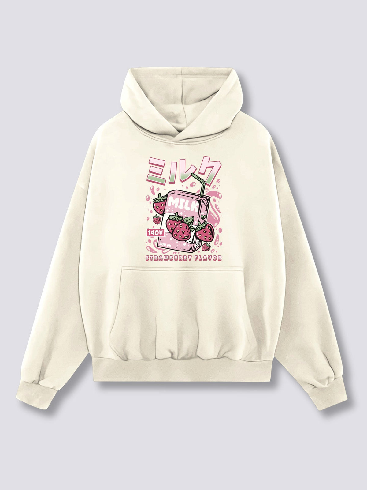 Front Print - Strawberry Milk Hoodie
