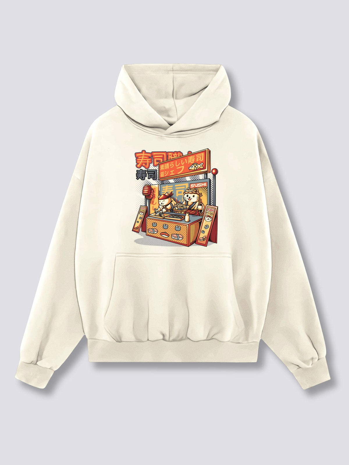 Front Print - Sushi Shop Hoodie