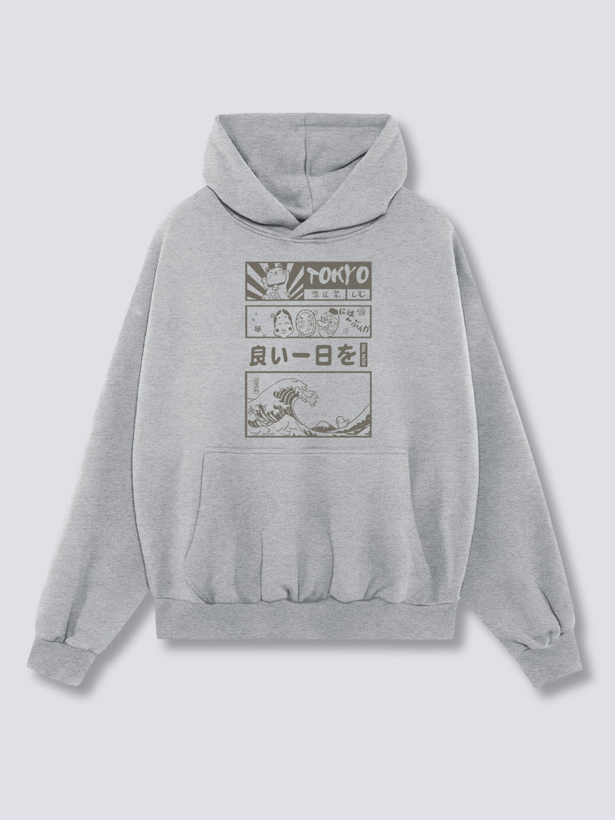 Front Print - Tokyo Wave Hoodie
